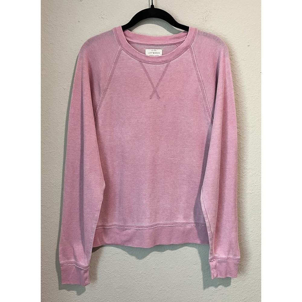 Lucky Brand Women's Thermal Top SIze Small Pink Lightweight Balletcore